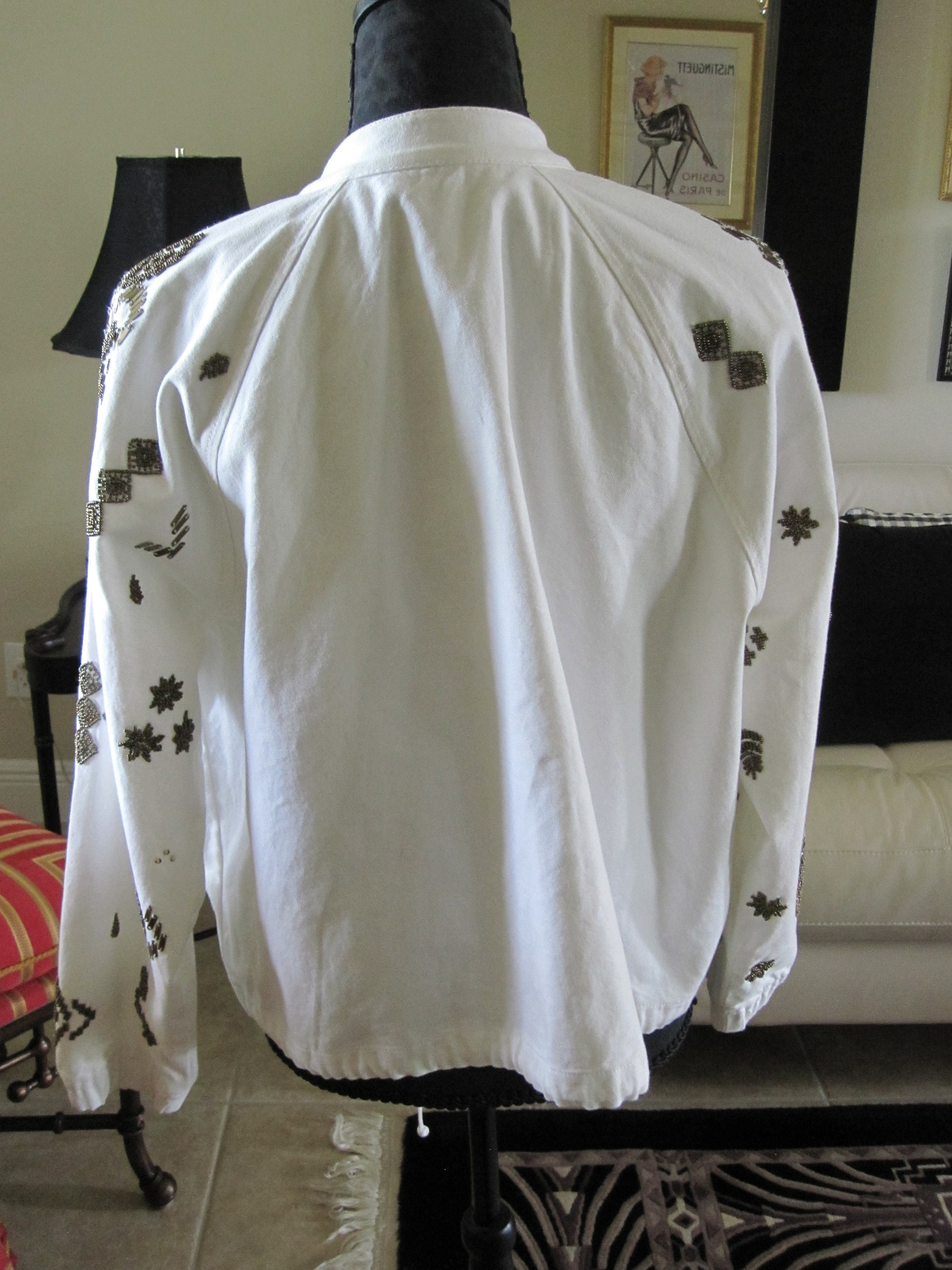 CHICO'S METALLIC BEAD Jacket Size 3 Petite - Etsy