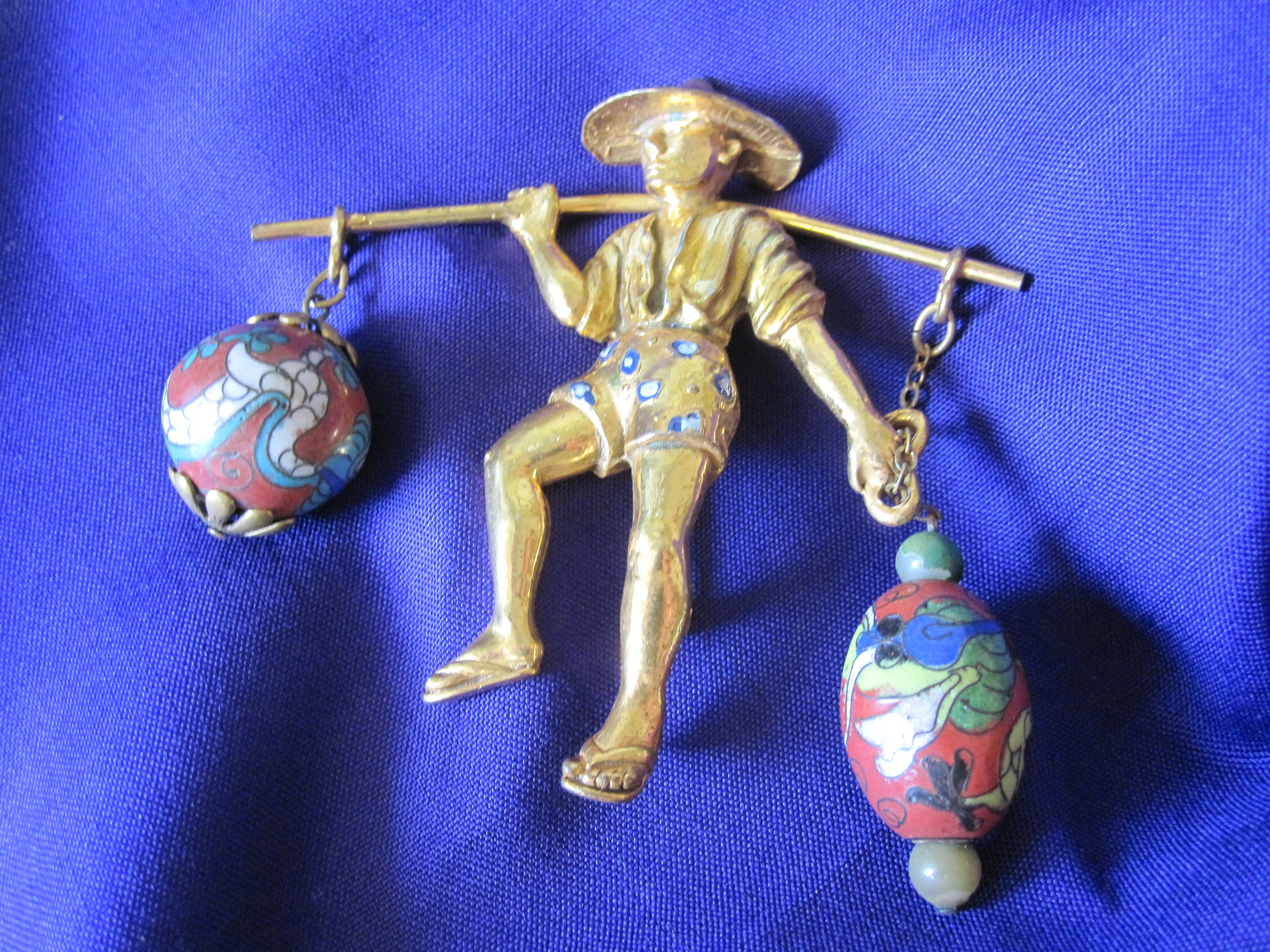RICE WEINER ASIAN Waterboy Brooch - Etsy