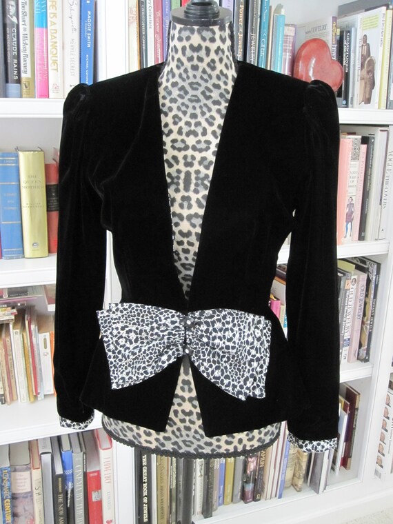 LILLIE Rubin 2 PC Black Velvet Siver Metallic Suit