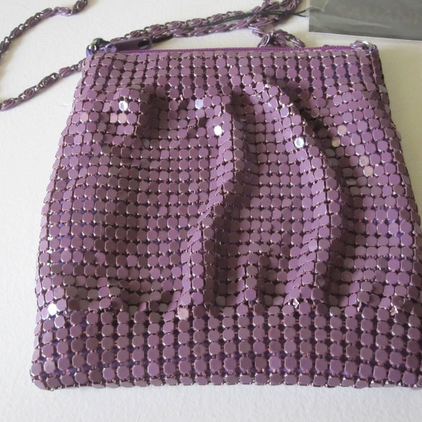 PURPLE MESH Evening Bag NWT