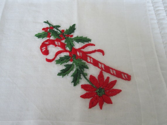 CANDY CANE HANDKERCHIEF 1950's