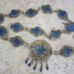 Lapis gypsy belly dance belt Handmade Bohemian Lapis Stone Belly Dance Belt – Vintarust main image 3