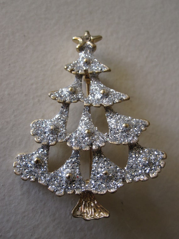 GLITTER CHRISTMAS TREE Brooch - image 6