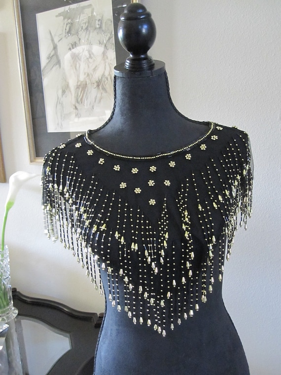 Gold & Black SEQUIN WRAP/COLLAR - Etsy