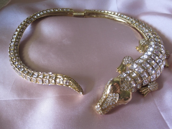 KJL CROCODILE CHOKER Signed - image 1