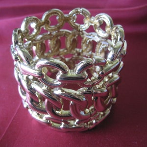 WIDE GOLD Stretch Bracelet