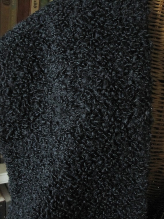 BLACK MOUTON? STOLE Or Long Collar 1940s - image 3