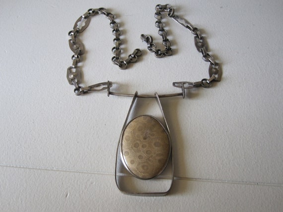 PETOSKEY FOSSILIZED CORAL Artisan Pendant Necklace - image 6