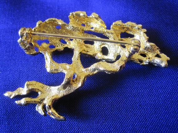 TORTOLANI GOLD TREE Brooch Signed - image 4