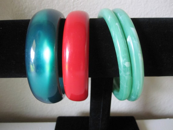 4 WINTER BANGLE BRACELETS - image 1