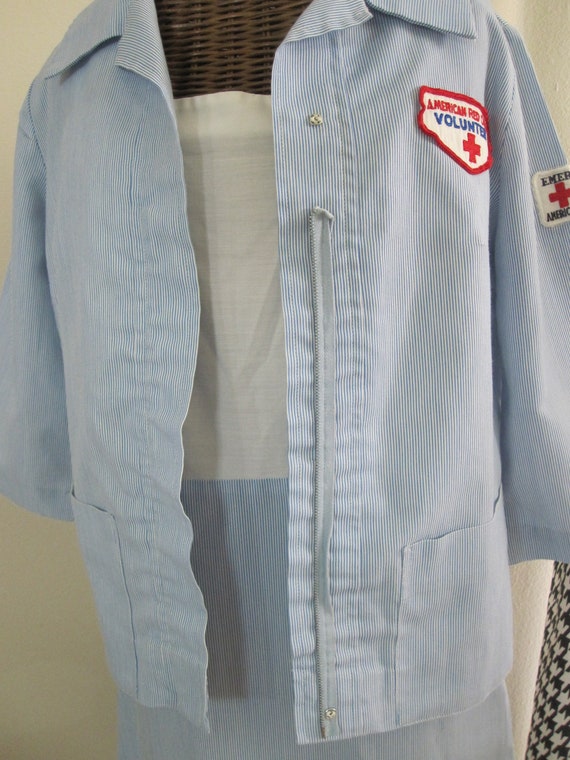 RED CROSS VOLUNTEER Uniform Circa 1960s Authentic - Gem