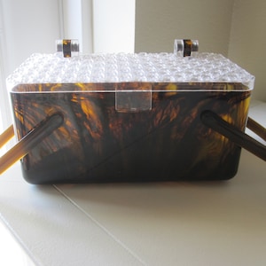 TORTOISE SHELL LUCITE Handbag/Case 1970