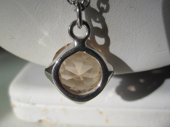 CITRINE GLASS Pendant  Necklace - image 3