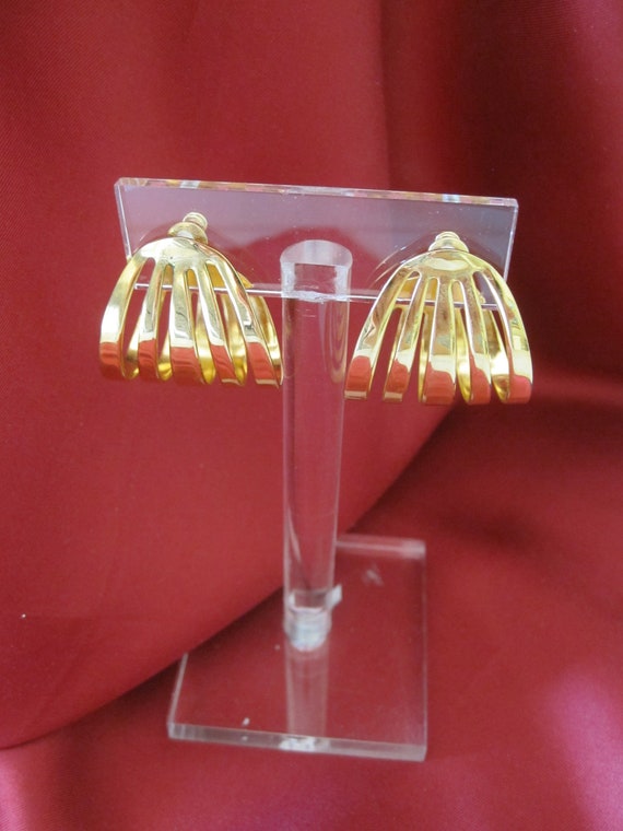 GOLD SEGMENTED HOOP  Pierced Earrings - image 5