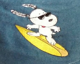 Embroidered Charlie Brown and Snoopy Surfing T shirts Etsy Australia