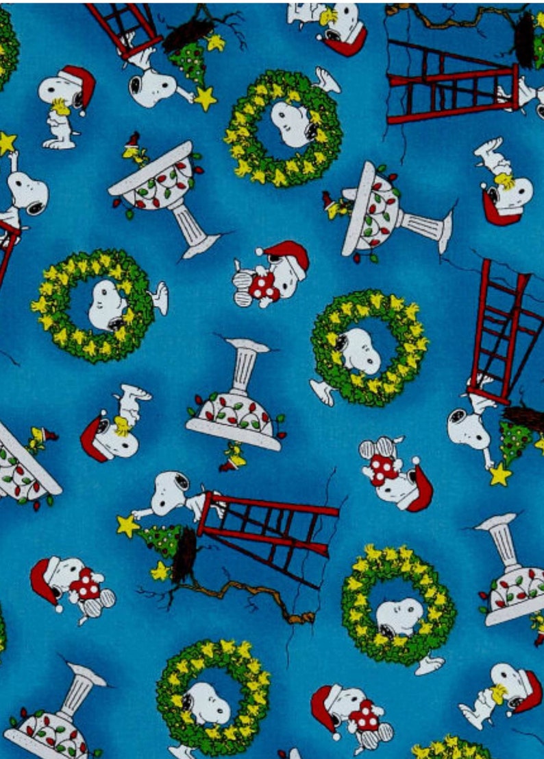 Christmas Peanuts/Snoopy Fabric. Wonderful New Designs For Etsy
