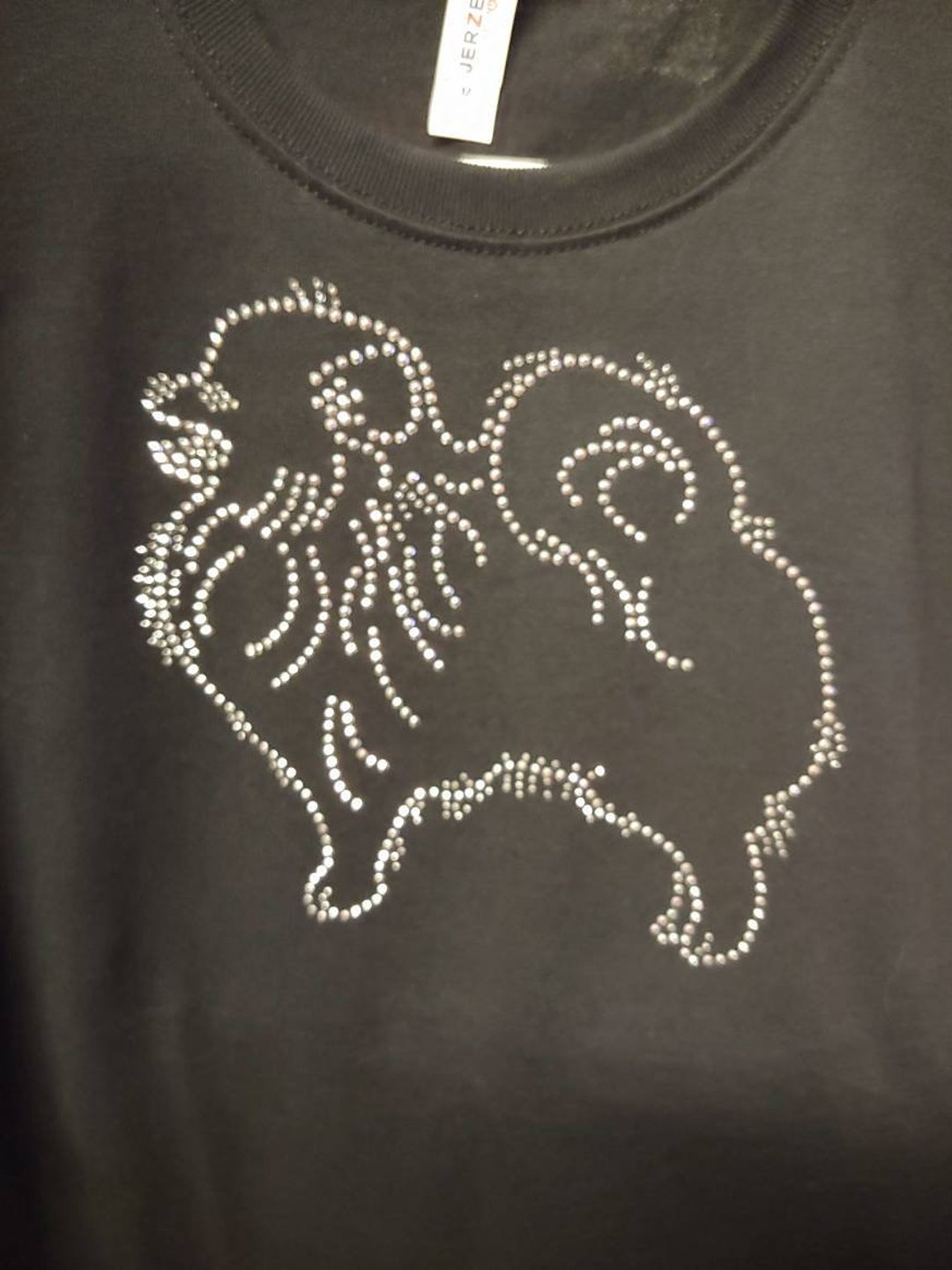 Rhinestone Pomeranian T-shirt With Silver Rhinestuds - Etsy