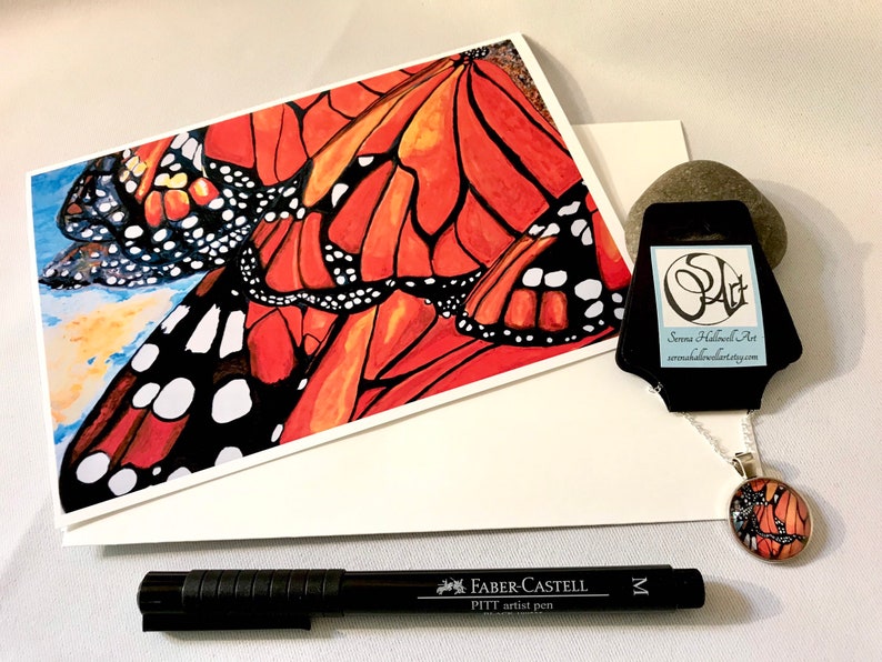Butterfly Lover Gift Set Monarch Pendant Necklace and Fine Etsy