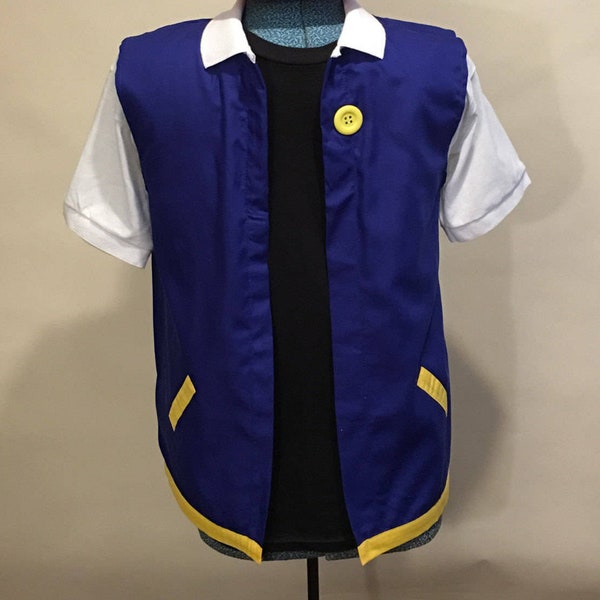 Adulto - Solo chaqueta de entrenador POKEMON - ASH Ketchum Costume Cosplay - Sm, Med, Lg, XL - Envíos rápidos