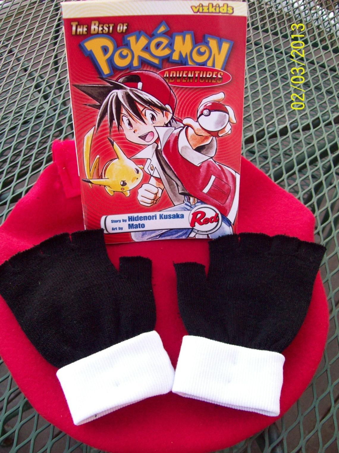 POKEMON Trainer RED ADVENTURES Gloves Manga Series Etsy