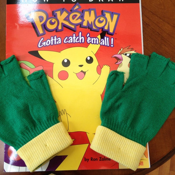 POKEMON GO -Trainer  gloves - ASH Ketchum  Costume  -  Adult- teen size  - Cosplay Anime