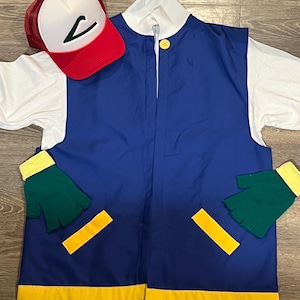 Pokemon Trainer Ash Ketchum Cosplay Costume – Adult 3-Piece Set