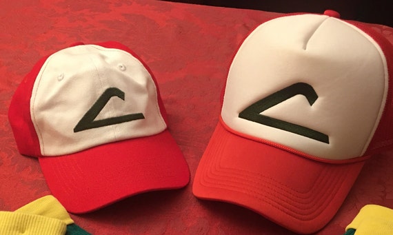 Father/ Son Set POKEMON Ash Ketchum Trainer Hat Embroidered