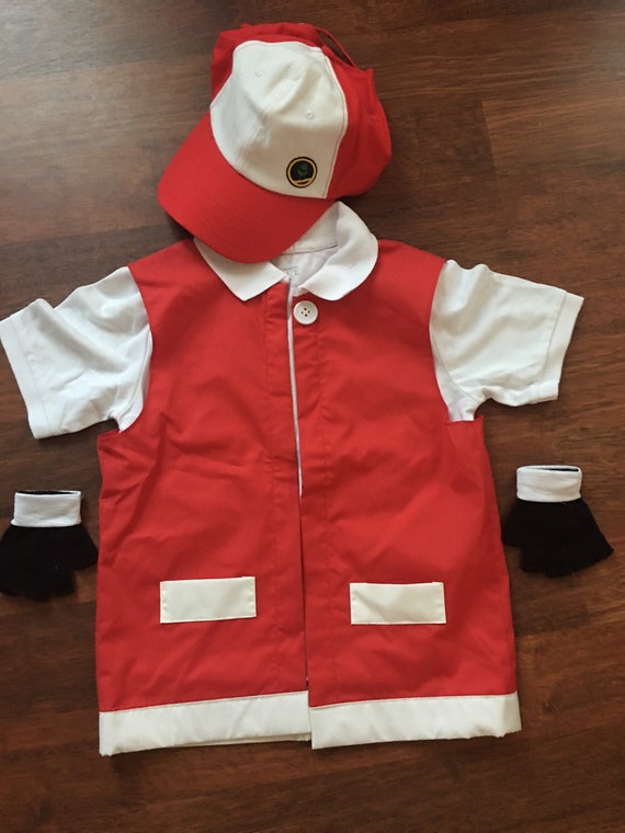 Child Set Boy's Pokemon RED Trainer Costume Cosplay 3 