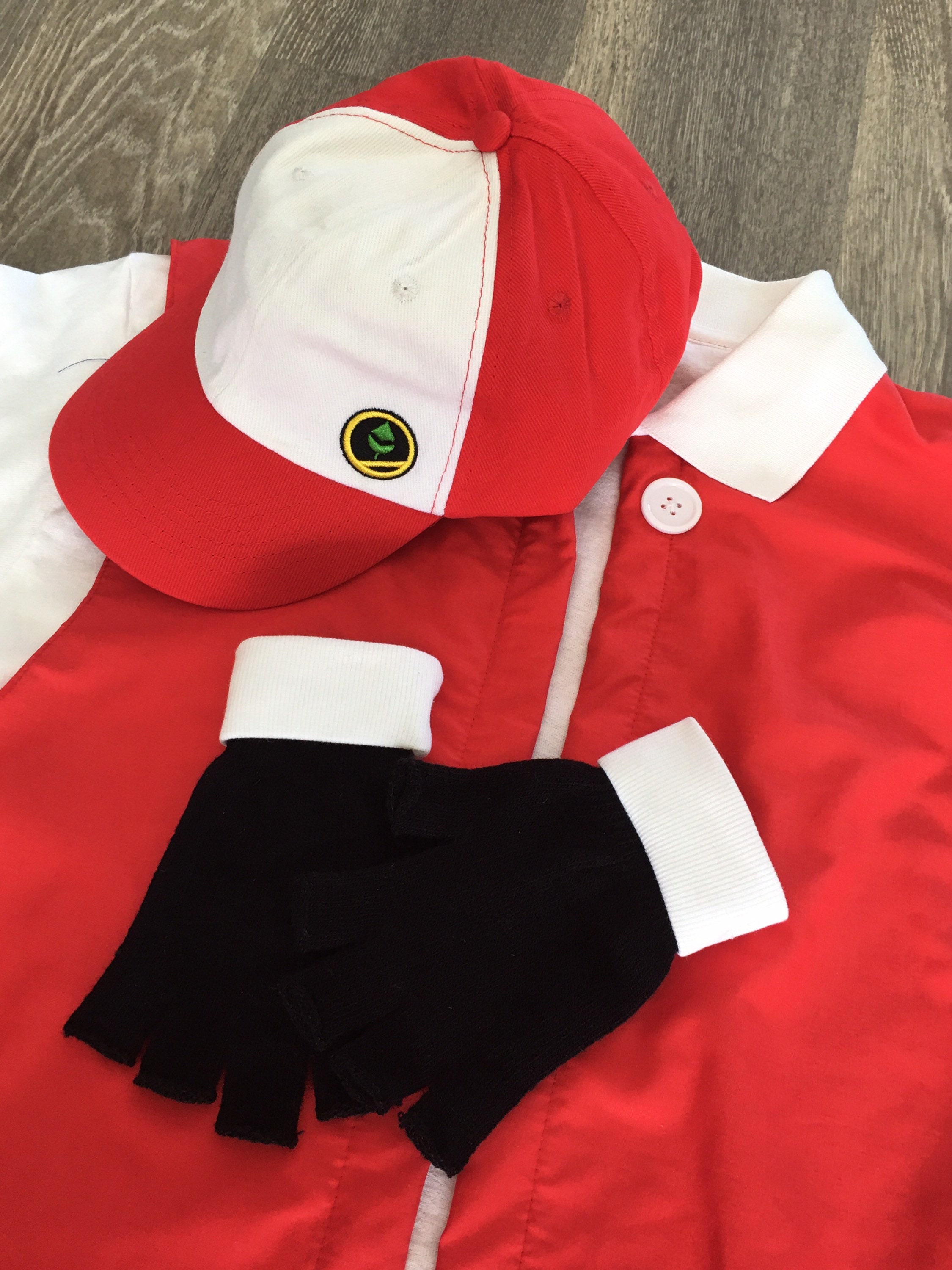 Child Set Boy's Pokemon RED Trainer Costume Cosplay 3 