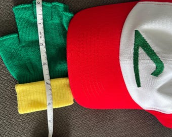 子供用サトシの帽子と手袋のコスプレセット - ポケモンコスチューム
