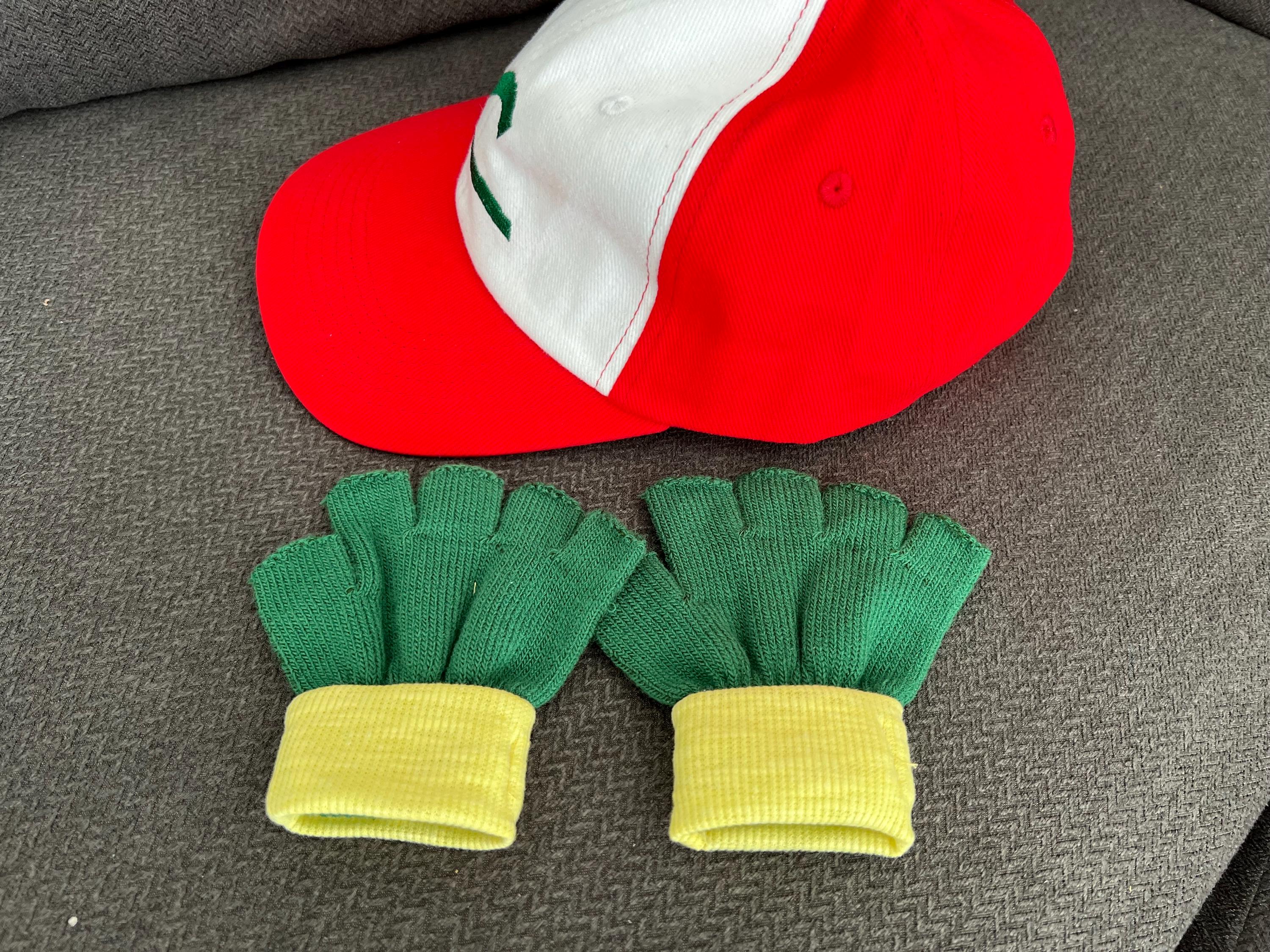 子供用サトシの帽子と手袋のコスプレセット - ポケモンコスチューム