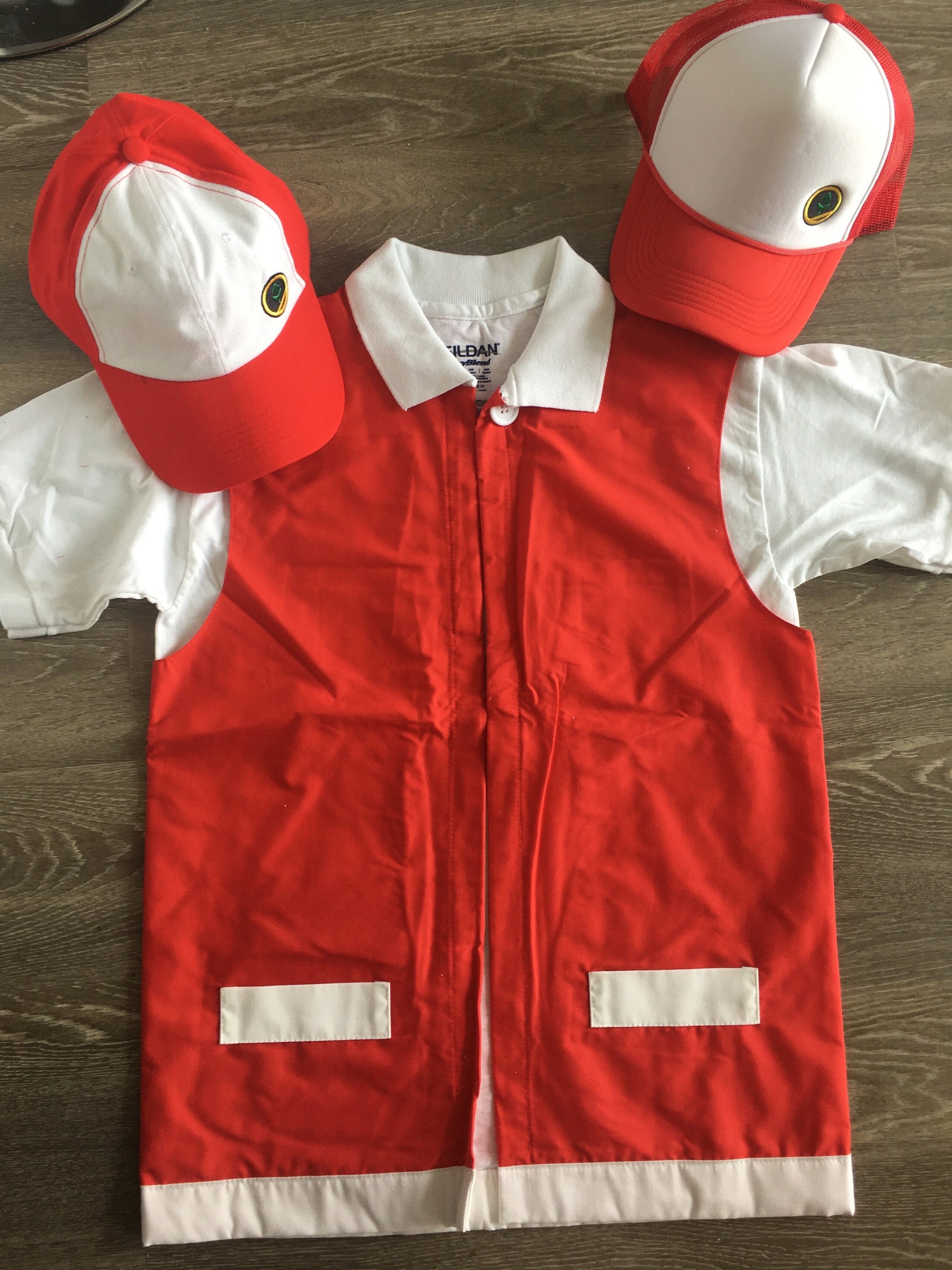 Child Set Boy's Pokemon RED Trainer Costume Cosplay 3 