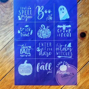 Halloween mini reusable stencils