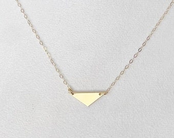 Small Triangle 14k Gold Filled Necklace