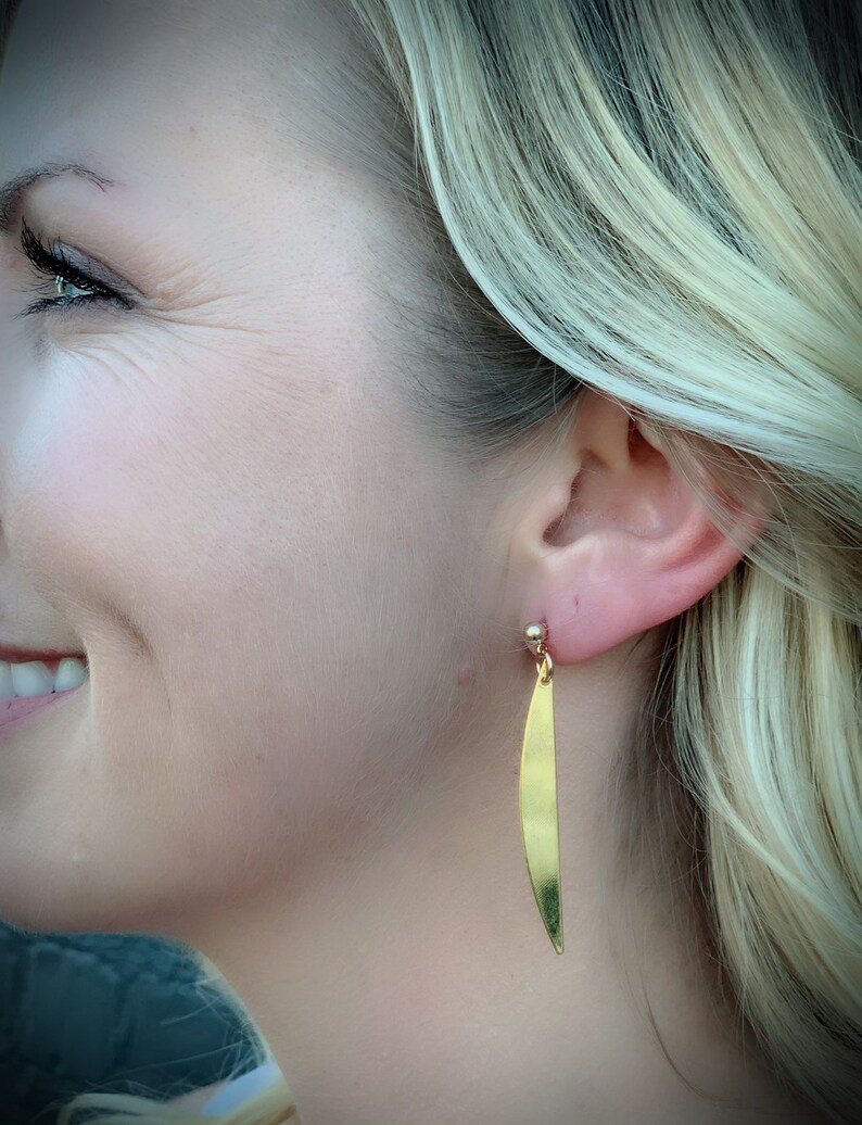 Gold Half Moon Earrings