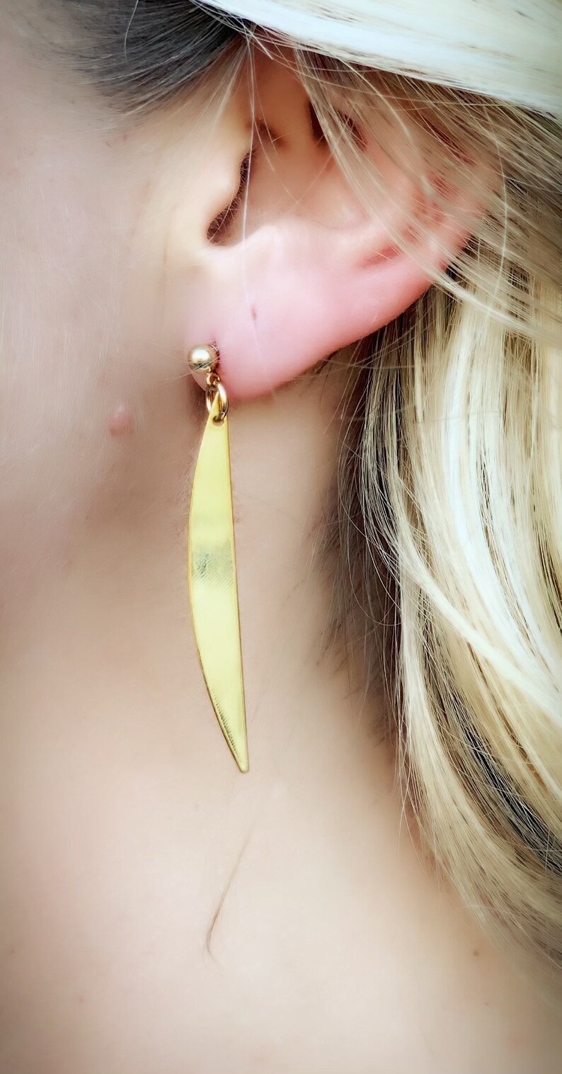 Gold Half Moon Earrings