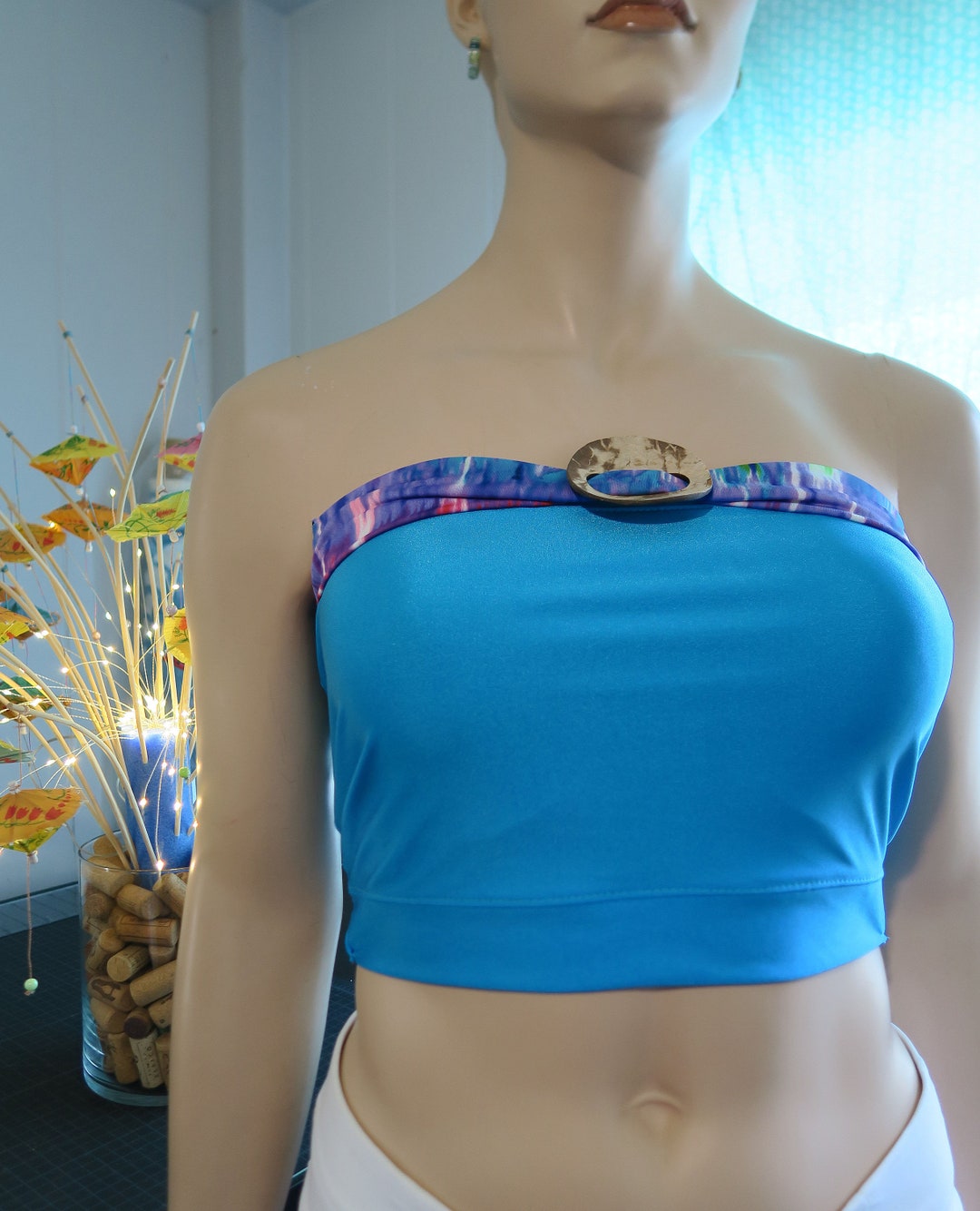 Aloha Hawaiian Tube Tops All Sizes Real Coconut Shell Reversible Clasp