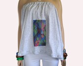 Summer Giffy Strapless Top or Skirt - Perfect for everyday - Made in Hawaii - Fits 1XL 2XL Soft comfortable jersey with cute Giraffe face