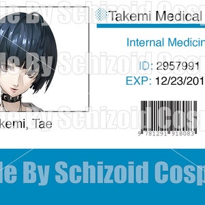 Persona 5 Tae Takemi Clinic Badge with Case (Printed on Cardstock)
