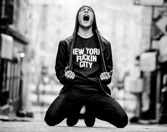 New York Photography - NYC, Brooklyn Attitude, Wall Decor New York Fuckn City, I Love New York, Big Apple, NY, New York Fashion