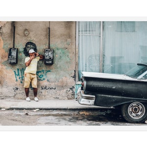Cuba Photography, Havana Decor, Wall Art, Man Talking on the Phone, Fine Art Photography, Havana Streets, Havana Cuba Photo, 8x12 photo