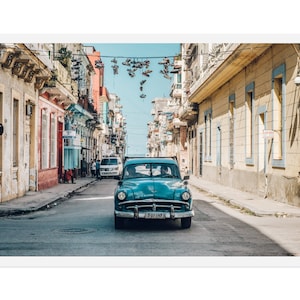 Cuba Photography, Havana Decor, Wall Art, Classic Car Havana Cuba, Fine Art Photography, Havana Streets, Havana Cuba Photo, 8x12 photo