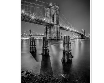 New York Photography, Brooklyn Bridge at Night, New York City Photography, NYC, Manhattan Bridge, Brooklyn Bridge, New York