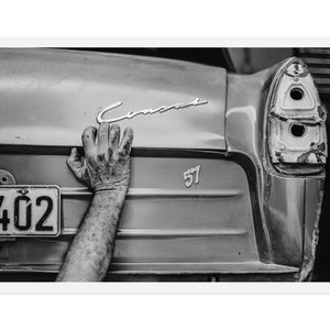 Cuba photography, Cuba travel photography, Cuban decor wall art, street photography, mechanic, classic car, home decor, 8x12 photo