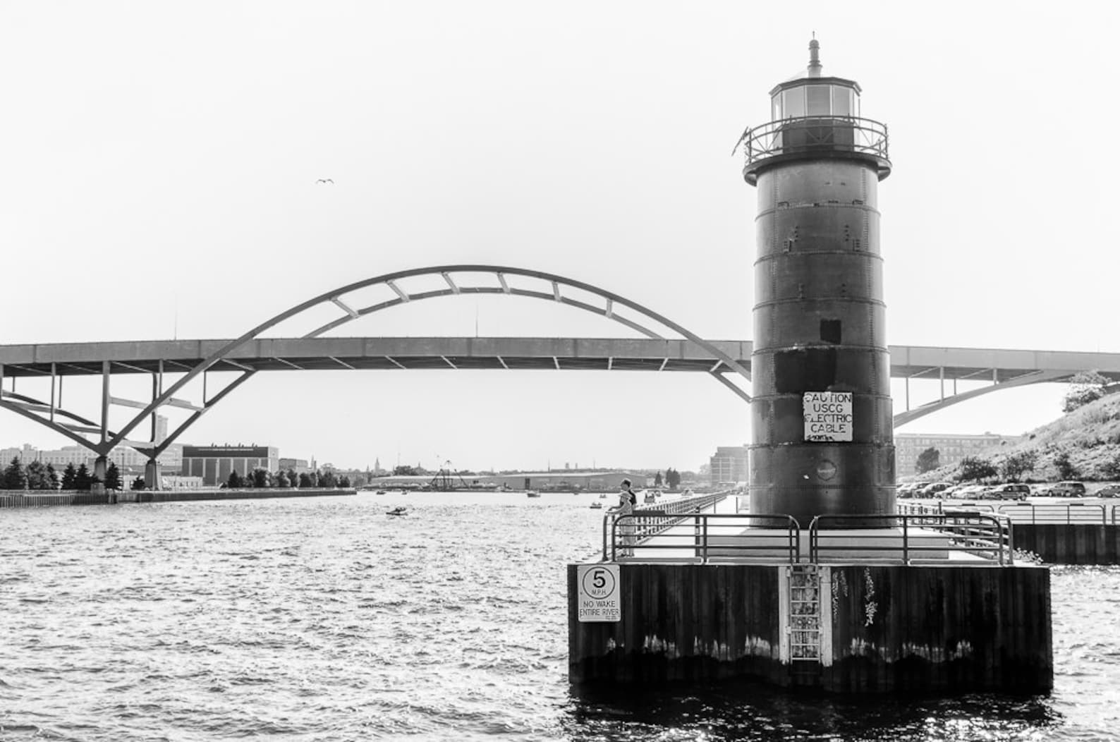 Milwaukee Photography - Milwaukee Hoan Bridge, Milwaukee Pierhead Light