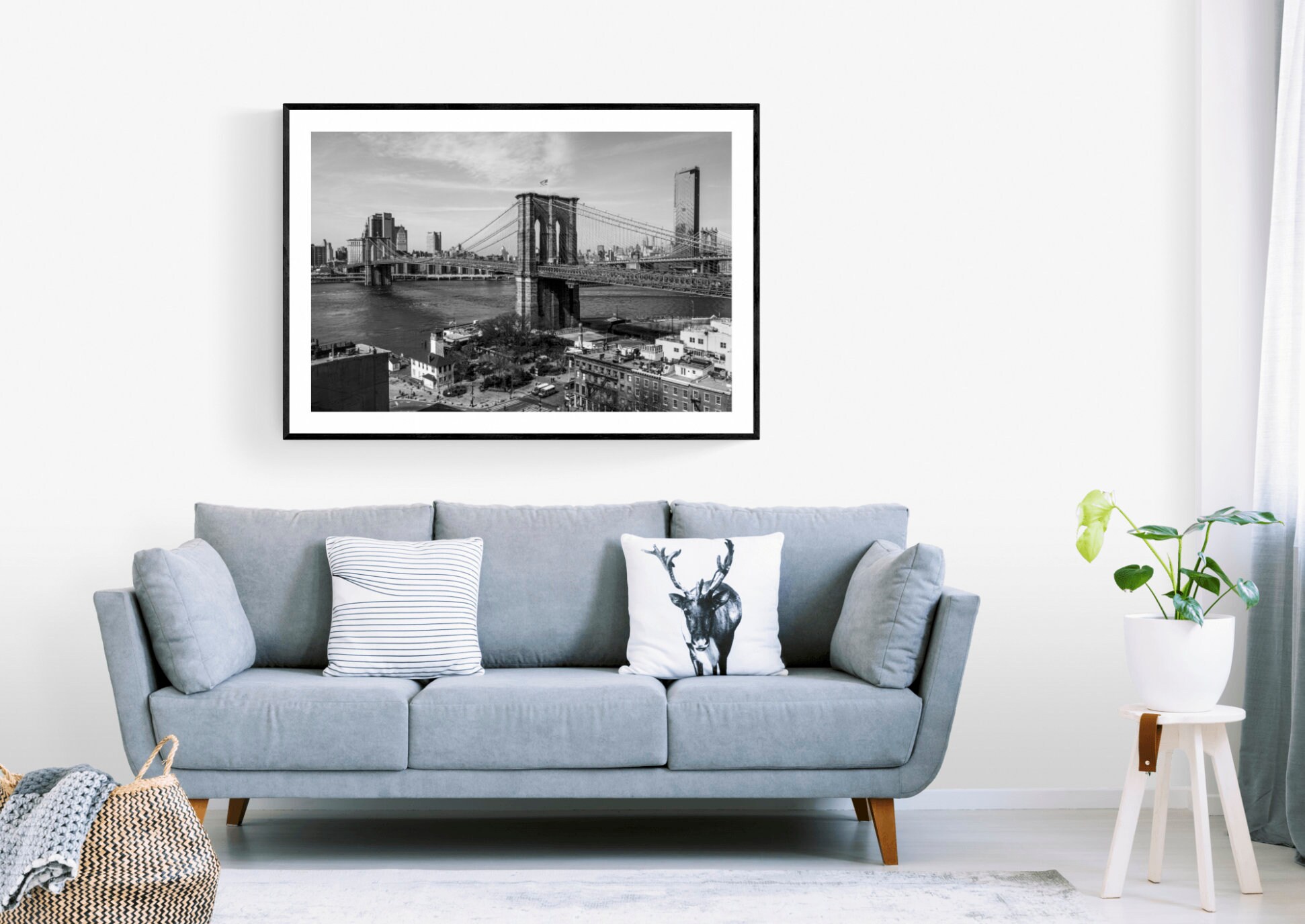 NYC Photography Brooklyn Bridge in Black and White Brooklyn - Etsy