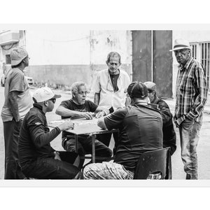 Cuba photography, Cuba travel photography, Cuban decor, wall art, street photography, dominoes, men playing dominoes, home decor, 8x12 photo