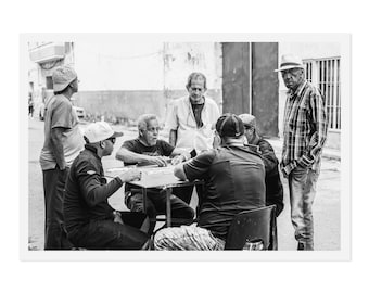 Cuba photography, Cuba travel photography, Cuban decor, wall art, street photography, dominoes, men playing dominoes, home decor, 8x12 photo