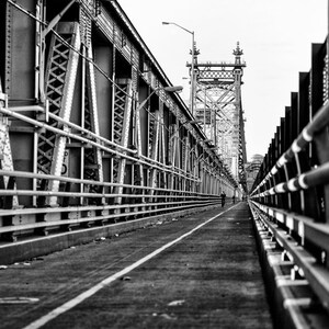 New York Photography - Queensboro Bridge Black and White Photograph. Manhattan, New York - 8x10 photo