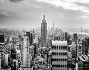 New York Photography - Manhattan Skyline at Dusk, Empire State Building, Big Apple, Manhattan New York, fine art photography 8x10 photo